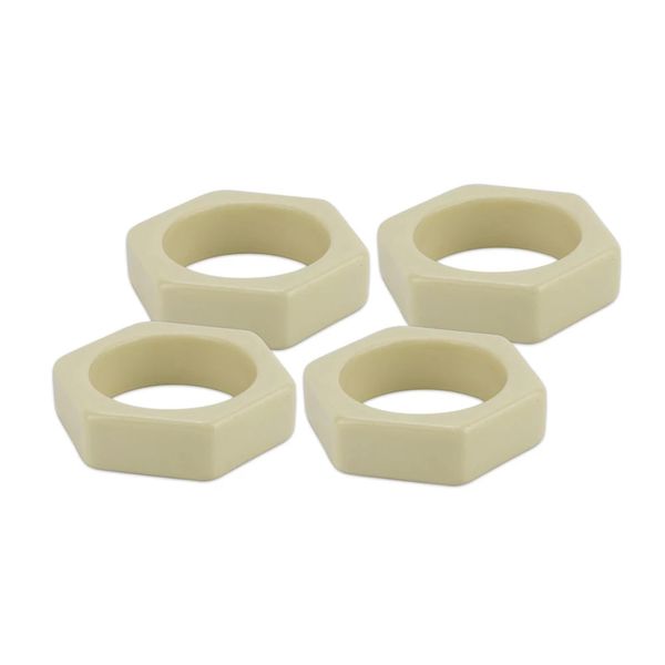 Kit Argola para Guardanapo em Plástico Le Ivory Bege 4 Unidades Kit Argola para Guardanapo em Plástico Le Ivory Bege 4 Unidades