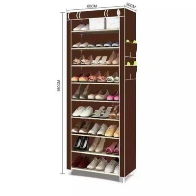 Sapateira Armario Organizador 9 Prateleiras Grande 160cm Estante Guarda Roupa Armario Portatil Com Ziper