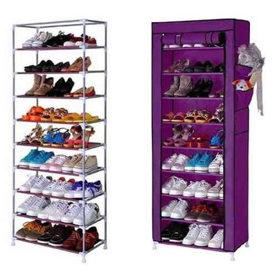 Sapateira Armario Organizador 9 Prateleiras Grande 160cm Estante Guarda Roupa Armario Portatil Com Ziper