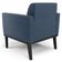 Sofá Namoradeira E 1 Poltrona Base Madeira Preto Maressa Suede Azul Marinho - Ibiza