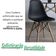 Mesa Elegante Eiffel Eames Preta Quadrada 90cm Com 04 Cadeiras Eiffel Preto