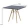 Mesa Elegante Eiffel Eames Preta Quadrada 90cm Com 04 Cadeiras Eiffel Preto