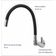 Torneira Gourmet C61 Flexível De Cozinha Preta 1-4 De Volta