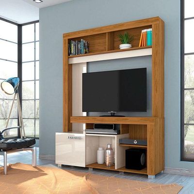 Estante Home Theater Flávia Naturale Off White – Madetec