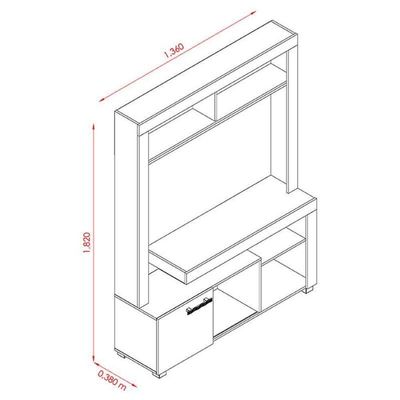 Estante Home Theater Flávia Naturale Off White – Madetec