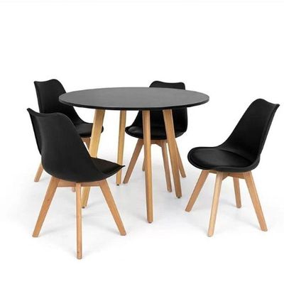 Conjunto Mesa Jantar Leda 90 Cm + 4 Cadeiras Leda Saarinen