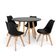 Conjunto Mesa Jantar Leda 90 Cm + 4 Cadeiras Leda Saarinen