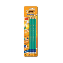 Lápis Grafite Bic Evolution Hexagonal HB Nº2 com Borracha 4 Unidades