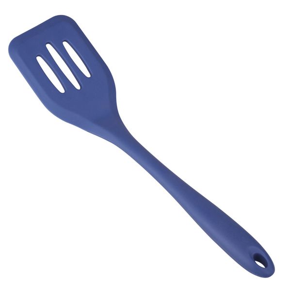 Espátula Vazada Cazza Easy em Silicone Azul