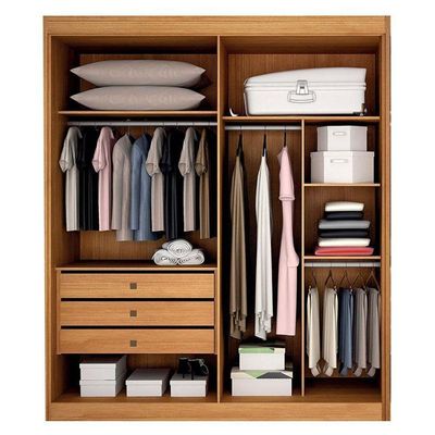 Guarda Roupa 2 Portas Com Espelho São Paulo Gold Cinamomo Off White – Leifer Móveis