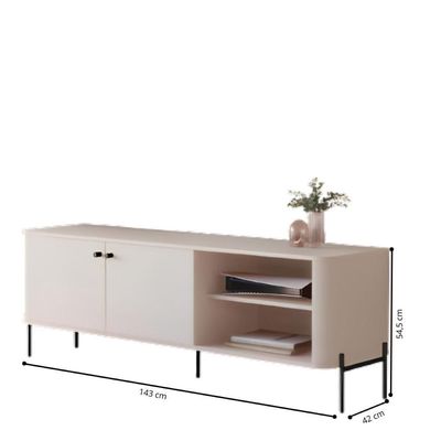 Rack Para 58 Polegadas Olaf Off White Preto