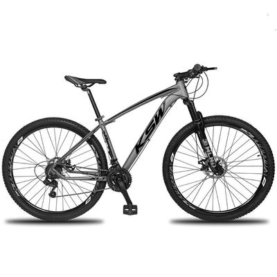 Bicicleta Aro 29 Ksw Xlt 24 Marchas Shimano Freio Hidraulico Quadro 19" Grafite-preto