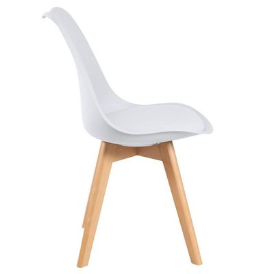 Mesa Moderna Quadrada Eiffel Eames 90cm Preta E 4 Cadeira Leda Ergonomica Moderna Branca