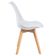 Mesa Moderna Quadrada Eiffel Eames 90cm Preta E 4 Cadeira Leda Ergonomica Moderna Branca