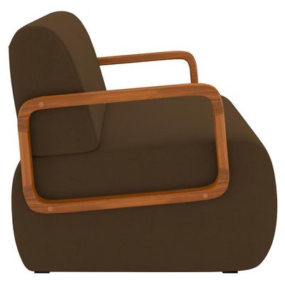 Poltrona Decorativa Orgânica Para Sala Kit 2 Belarus K04 Veludo Marrom - Mpozenato
