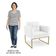Poltrona Base Industrial Dourado Kit 2 Ana Sintético Branco - Ibiza