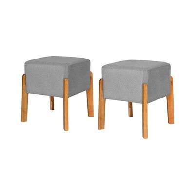 Puff Apolo Decorativo Pequeno Cinza