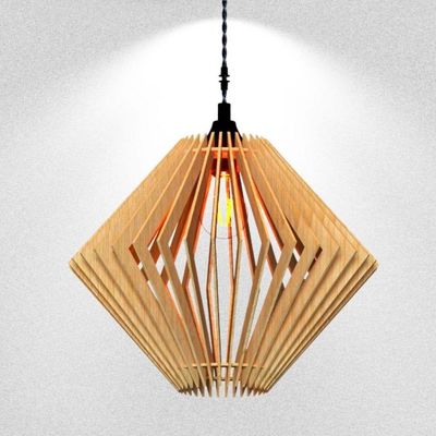 Luminária Teto Tipo Pendente Safira Mdf - Completa Mdf Cru