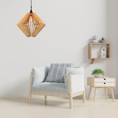 Luminária Teto Tipo Pendente Safira Mdf - Completa Mdf Cru