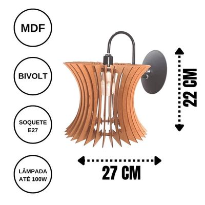 Arandela De Parede Curva