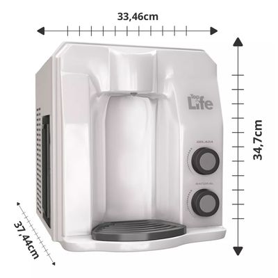 Filtro Super Água Alcalina Ionizada Gelada Flex He Top Life Cor Branco 220