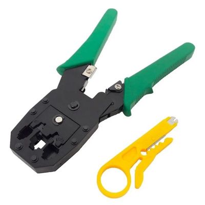 Kit Alicate Para Crimpar Rj45 E 10 Conectores Rj45