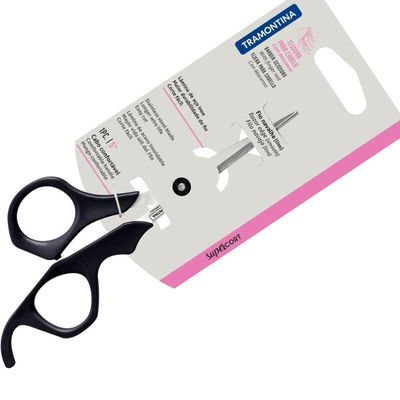 Tesoura Cabelo Cabeleireiro Tramontina Aço Inox Fio Navalha Onix 5' Cabelo