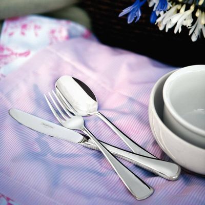 Faqueiro 101 Peças Tramontina Mônaco Inox com Facas de Mesa Alto Brilho Detalhes no Cabo