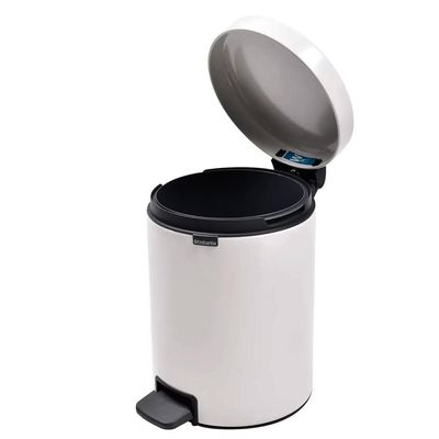 Lixeira em aço inox Brabantia New Icon 12 litros branca