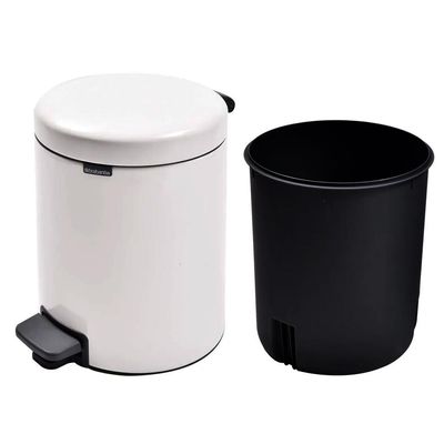 Lixeira em aço inox Brabantia New Icon 12 litros branca