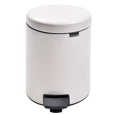 Lixeira em aço inox Brabantia New Icon 12 litros branca