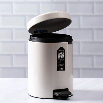 Lixeira em aço inox Brabantia New Icon 12 litros branca