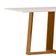 Mesa de Jantar Retangular com Tampo de Vidro Rubi Off White e Ypê 160 cm