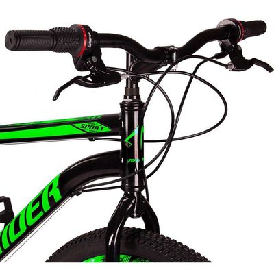Bicicleta 29 Raider Sport Aço 21 Marchas Freio A Disco Preto+verde