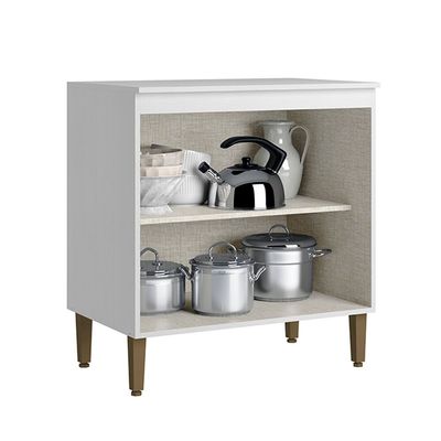 Balcão Leticia 80cm 2 Portas THB Branco