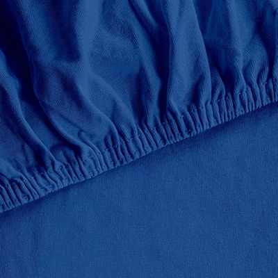 Lençol Queen Cazza com Elástico de Microfibra Azul Náutico
