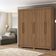 Guarda-Roupa Casal Santos Andirá Toledo com 6 Portas, 2 Gavetas e 5 Prateleiras 194,4cm de largura Jatobá