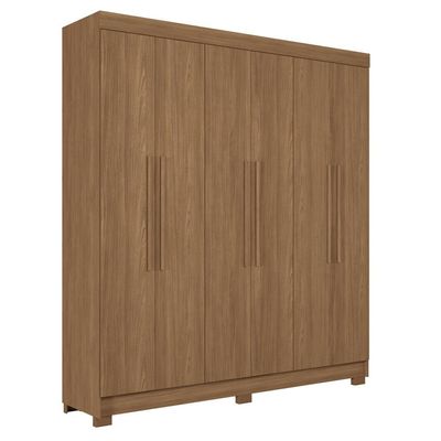 Guarda-Roupa Casal Santos Andirá Toledo com 6 Portas, 2 Gavetas e 5 Prateleiras 194,4cm de largura Jatobá
