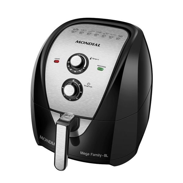 Fritadeira Elétrica Air Fryer Mondial AFN-80-BI 8L Prata - 127V Fritadeira Elétrica Air Fryer Mondial AFN-80-BI 8L Prata - 127V