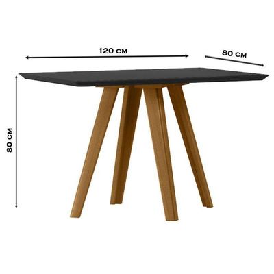 Mesa De Jantar 135x90 Cm Mariah Com Vidro Ype Preto – New Ceval