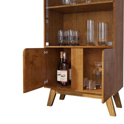 Cristaleira 4 Portas Madri 180x70 Cm Bechara Naturalle