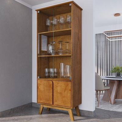 Cristaleira 4 Portas Madri 180x70 Cm Bechara Naturalle