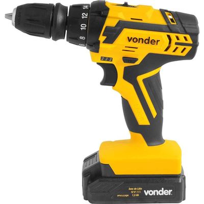 Parafusadeira/furadeira a bateria 12 V fonte bivolt automática PFV 112QR VONDER
