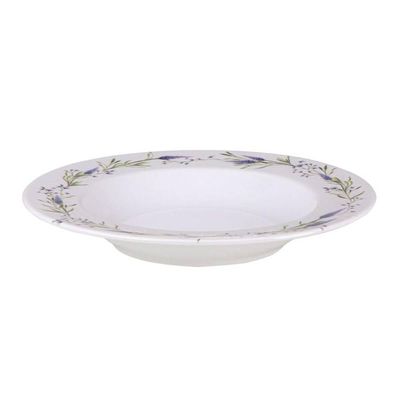 Jogo 12 Pratos Fundos 23cm Tramontina Lilla Porcelana Sopas Risotos Caldos Restaurante