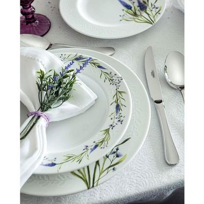 Jogo 12 Pratos Fundos 23cm Tramontina Lilla Porcelana Sopas Risotos Caldos Restaurante