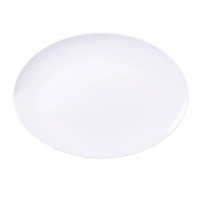 Kit 4 Travessas de Porcelana Bandeja Oval Servir Porções Petiscos Saladas Pratos Quentes
