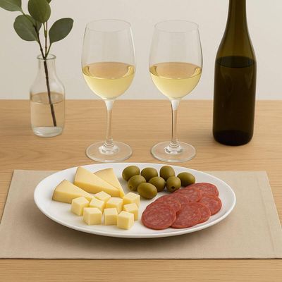 Kit 4 Travessas de Porcelana Bandeja Oval Servir Porções Petiscos Saladas Pratos Quentes