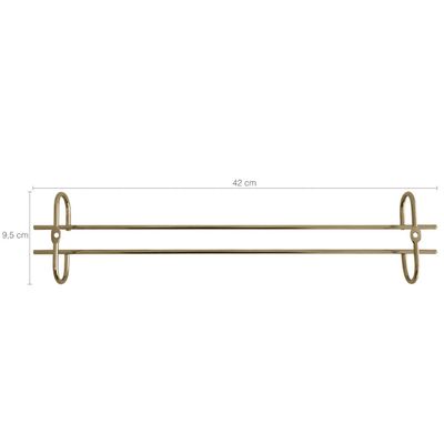 Conjunto 6 Organizadores Porta Taças 42cm Suportes Para Pendurar Taças Dourado