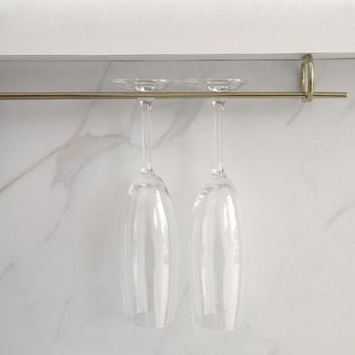 Conjunto 6 Organizadores Porta Taças 42cm Suportes Para Pendurar Taças Dourado
