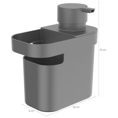 Lixeira Para Pia De Cozinha 4,7L E Dispenser Porta Detergente E Organizador 650ml OU Chumbo